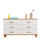 Scratch Resistant Modern Accent Chest with Soft Close Drawers in White