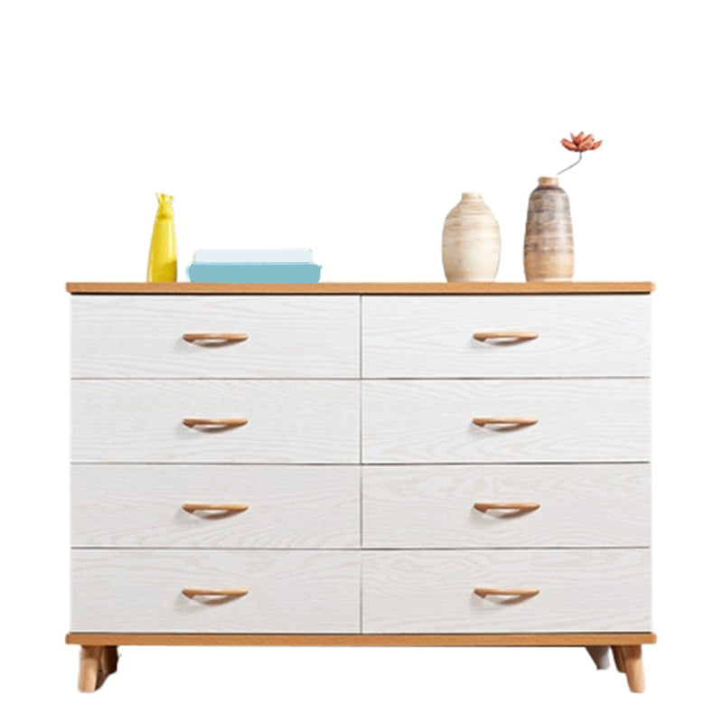 Scratch Resistant Modern Accent Chest with Soft Close Drawers in White