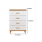 Scratch Resistant Modern Accent Chest with Soft Close Drawers in White