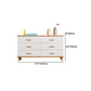 Scratch Resistant Modern Accent Chest with Soft Close Drawers in White