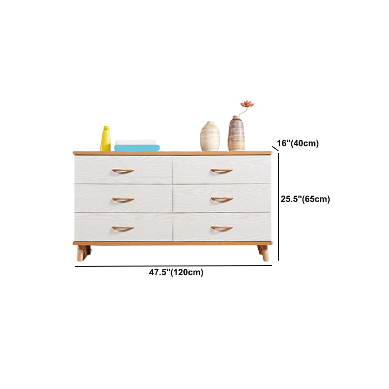 Scratch Resistant Modern Accent Chest with Soft Close Drawers in White