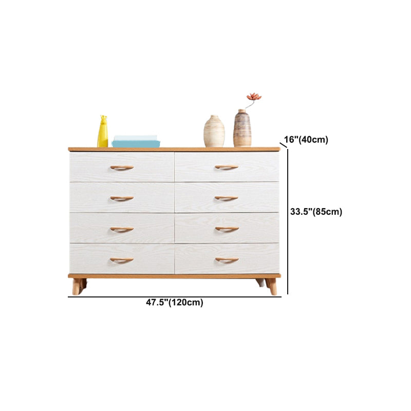 Scratch Resistant Modern Accent Chest with Soft Close Drawers in White