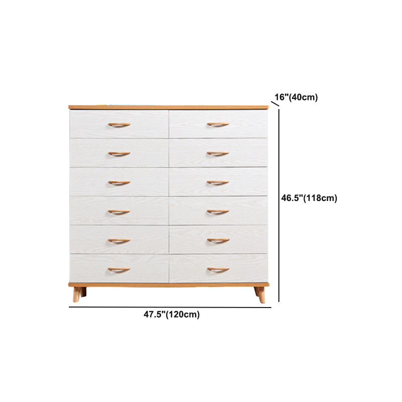 Scratch Resistant Modern Accent Chest with Soft Close Drawers in White