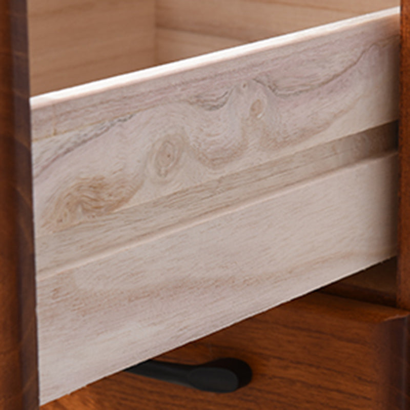 Coffre d'accent en bois massif avec tiroirs 23,62 "coffre de large sur roues