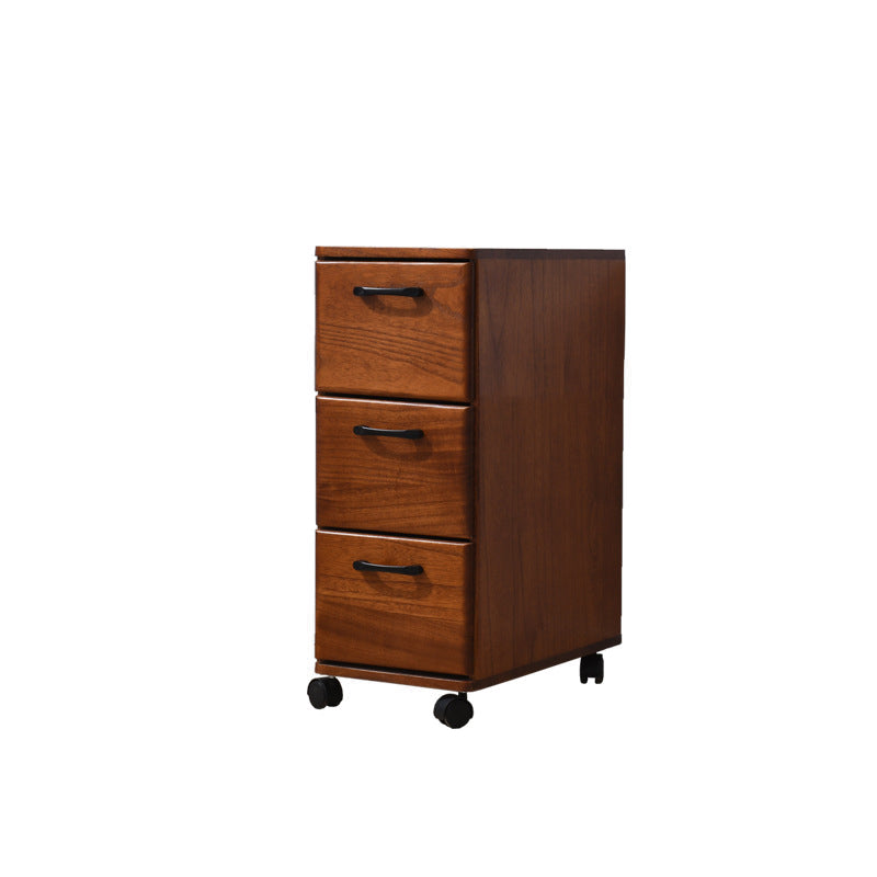 Coffre d'accent en bois massif avec tiroirs 23,62 "coffre de large sur roues