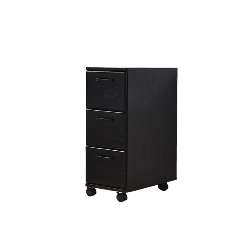 Coffre d'accent en bois massif avec tiroirs 23,62 "coffre de large sur roues