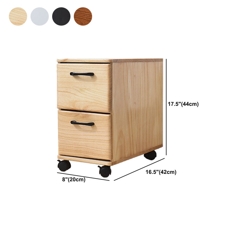 Coffre d'accent en bois massif avec tiroirs 23,62 "coffre de large sur roues