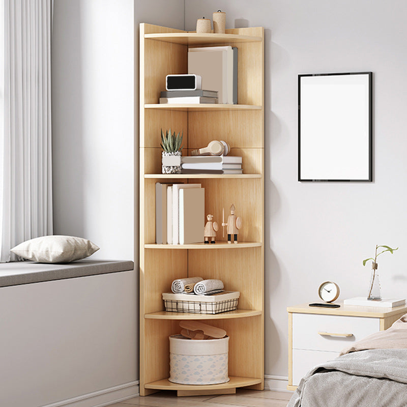 Triángulo de madera acento cofre con estantes cofre contemporáneo