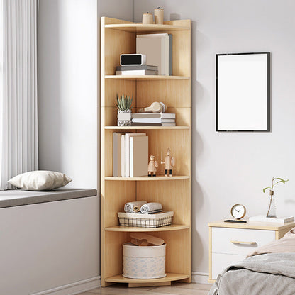 Triángulo de madera acento cofre con estantes cofre contemporáneo