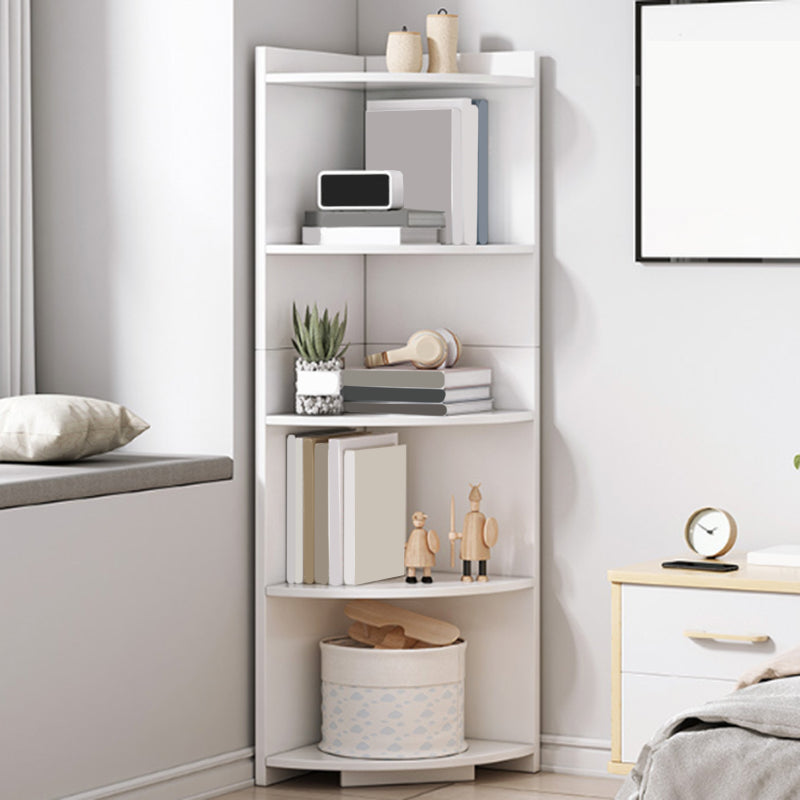 Triángulo de madera acento cofre con estantes cofre contemporáneo