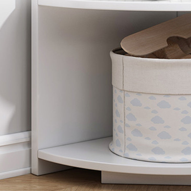 Triángulo de madera acento cofre con estantes cofre contemporáneo