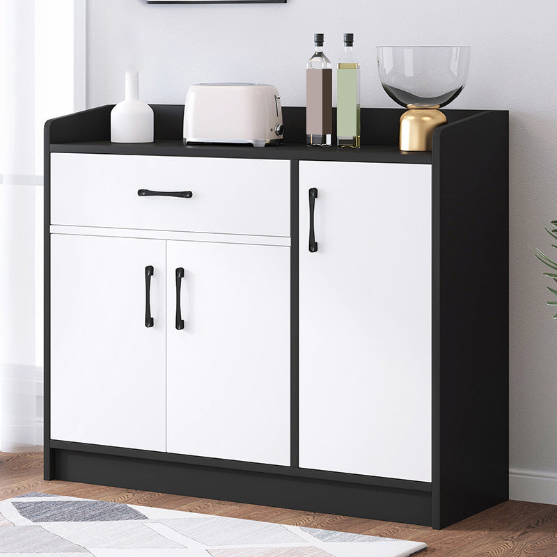 13.77" Wide Accent Chest with Drawer Contemporary Wood Chest with Door 35"L x 14"W x 39"H Black-White Clearhalo 'Cabinets & Chests' 'cabinets_chests' 'furn' 'furn_cabinets_chests' 'Furniture' 'Living Room Furniture' 5715493