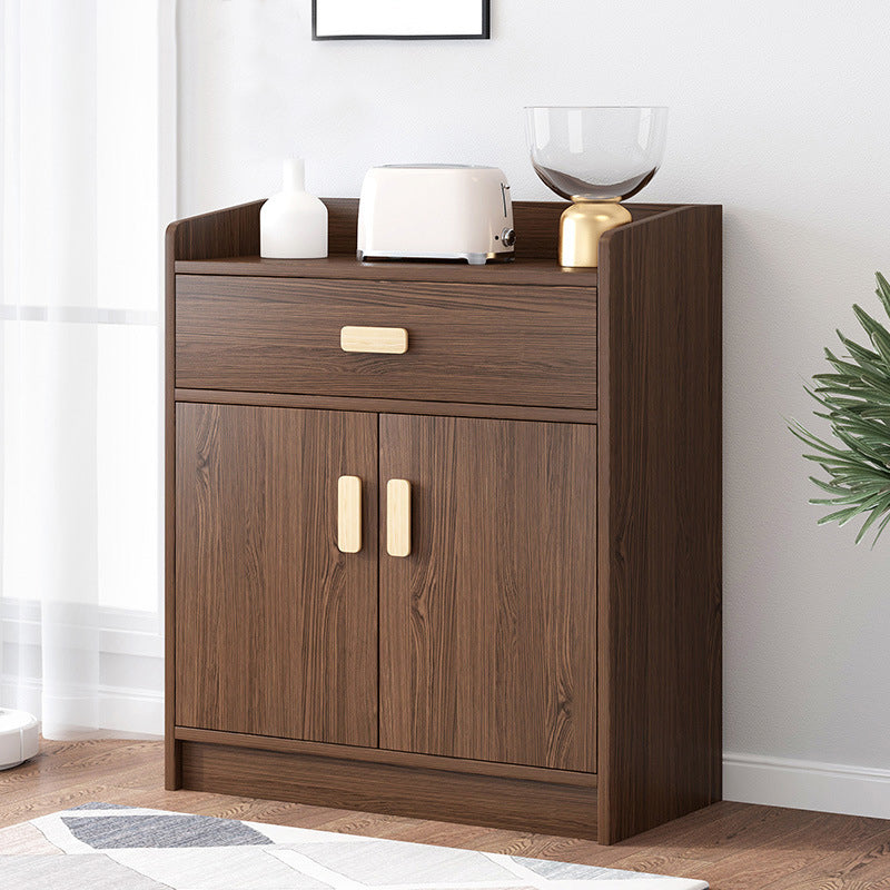 13.77" Wide Accent Chest with Drawer Contemporary Wood Chest with Door 23.6"L x 13.8"W x 39.4"H Walnut Clearhalo 'Cabinets & Chests' 'cabinets_chests' 'furn' 'furn_cabinets_chests' 'Furniture' 'Living Room Furniture' 5715495