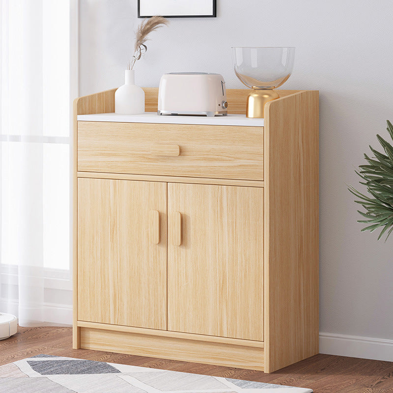 13.77" Wide Accent Chest with Drawer Contemporary Wood Chest with Door 23.6"L x 13.8"W x 39.4"H Natural Clearhalo 'Cabinets & Chests' 'cabinets_chests' 'furn' 'furn_cabinets_chests' 'Furniture' 'Living Room Furniture' 5715496