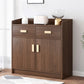 13.77" Wide Accent Chest with Drawer Contemporary Wood Chest with Door 31"L x 14"W x 39"H Walnut Clearhalo 'Cabinets & Chests' 'cabinets_chests' 'furn' 'furn_cabinets_chests' 'Furniture' 'Living Room Furniture' 5715501