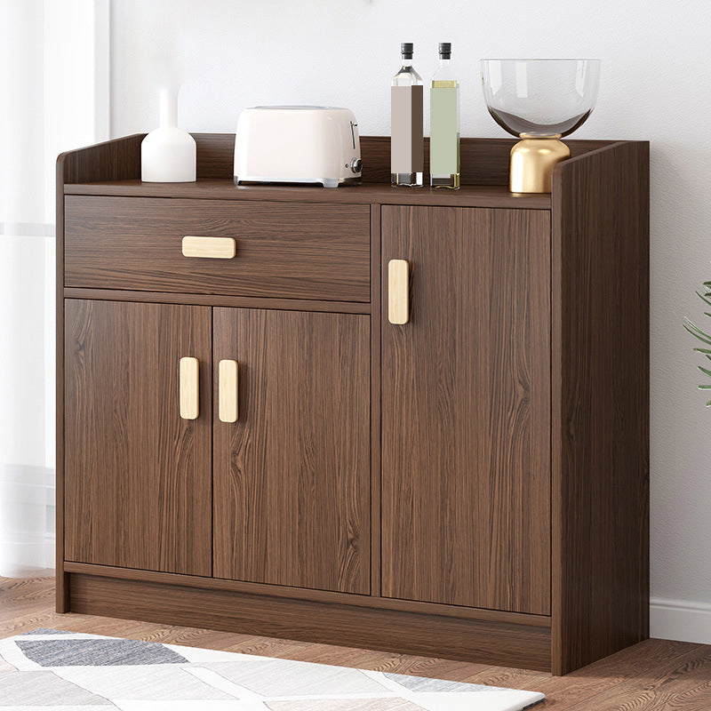 13.77" Wide Accent Chest with Drawer Contemporary Wood Chest with Door 35"L x 14"W x 39"H Walnut Clearhalo 'Cabinets & Chests' 'cabinets_chests' 'furn' 'furn_cabinets_chests' 'Furniture' 'Living Room Furniture' 5715503