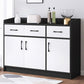13.77" Wide Accent Chest with Drawer Contemporary Wood Chest with Door 47"L x 14"W x 39"H Black-White Clearhalo 'Cabinets & Chests' 'cabinets_chests' 'furn' 'furn_cabinets_chests' 'Furniture' 'Living Room Furniture' 5715511