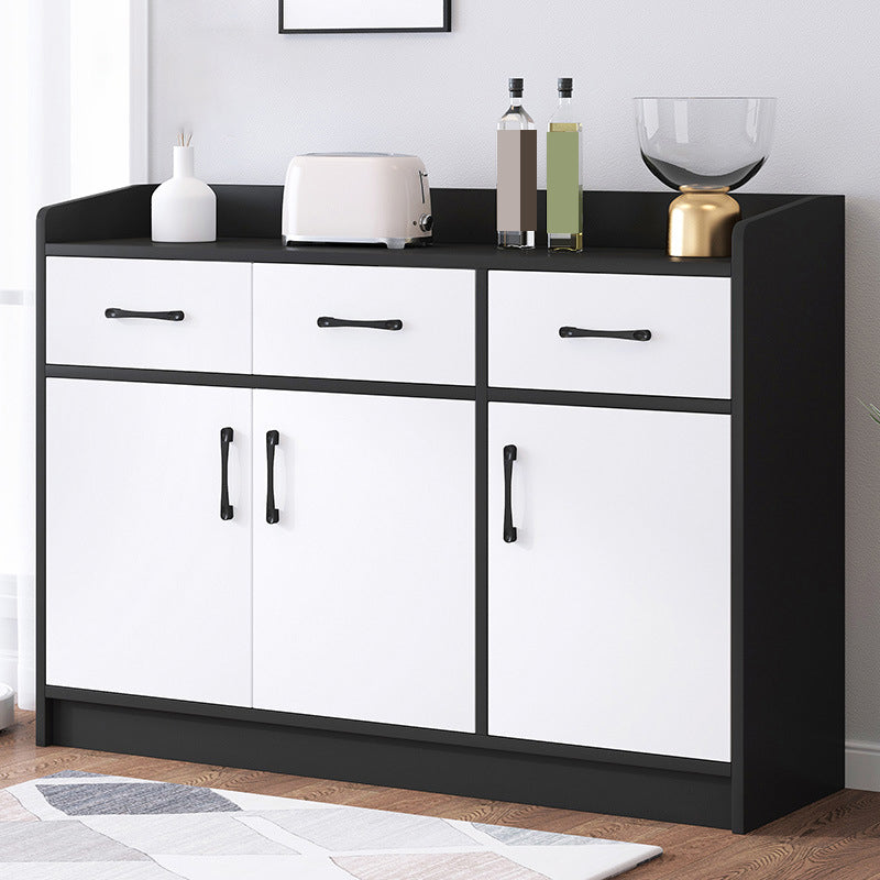 13.77" Wide Accent Chest with Drawer Contemporary Wood Chest with Door 47"L x 14"W x 39"H Black-White Clearhalo 'Cabinets & Chests' 'cabinets_chests' 'furn' 'furn_cabinets_chests' 'Furniture' 'Living Room Furniture' 5715511