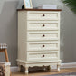 Modern Solid Wood Accent Chest with Drawers 13.77" Wide Chest