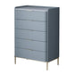 15.74" Wide Solid Wood Accent Chest with Drawers and Straight Legs Chest Gray-Blue 5 Clearhalo 'Cabinets & Chests' 'cabinets_chests' 'furn' 'furn_cabinets_chests' 'Furniture' 'Living Room Furniture' 5715644
