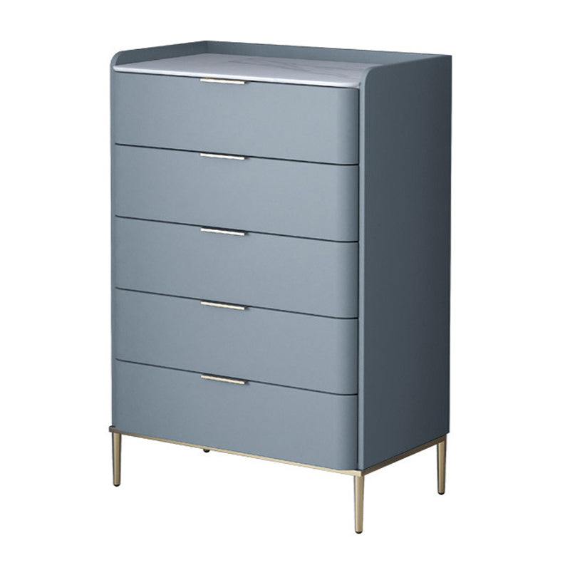 15.74" Wide Solid Wood Accent Chest with Drawers and Straight Legs Chest Gray-Blue 5 Clearhalo 'Cabinets & Chests' 'cabinets_chests' 'furn' 'furn_cabinets_chests' 'Furniture' 'Living Room Furniture' 5715644