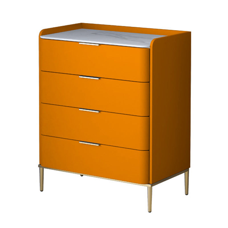 15.74" Wide Solid Wood Accent Chest with Drawers and Straight Legs Chest Orange 4 Clearhalo 'Cabinets & Chests' 'cabinets_chests' 'furn' 'furn_cabinets_chests' 'Furniture' 'Living Room Furniture' 5715649