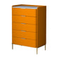 15.74" Wide Solid Wood Accent Chest with Drawers and Straight Legs Chest Orange 5 Clearhalo 'Cabinets & Chests' 'cabinets_chests' 'furn' 'furn_cabinets_chests' 'Furniture' 'Living Room Furniture' 5715650
