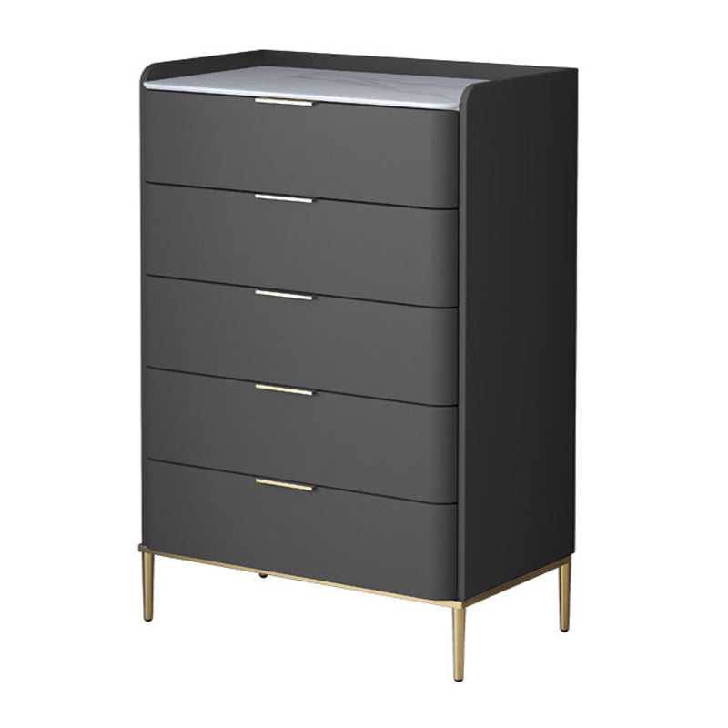 15.74" Wide Solid Wood Accent Chest with Drawers and Straight Legs Chest Dark Gray 5 Clearhalo 'Cabinets & Chests' 'cabinets_chests' 'furn' 'furn_cabinets_chests' 'Furniture' 'Living Room Furniture' 5715654