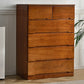 Brown Solid Wood Accent Chest with Drawers 16.92" Wide Contemporary Chest