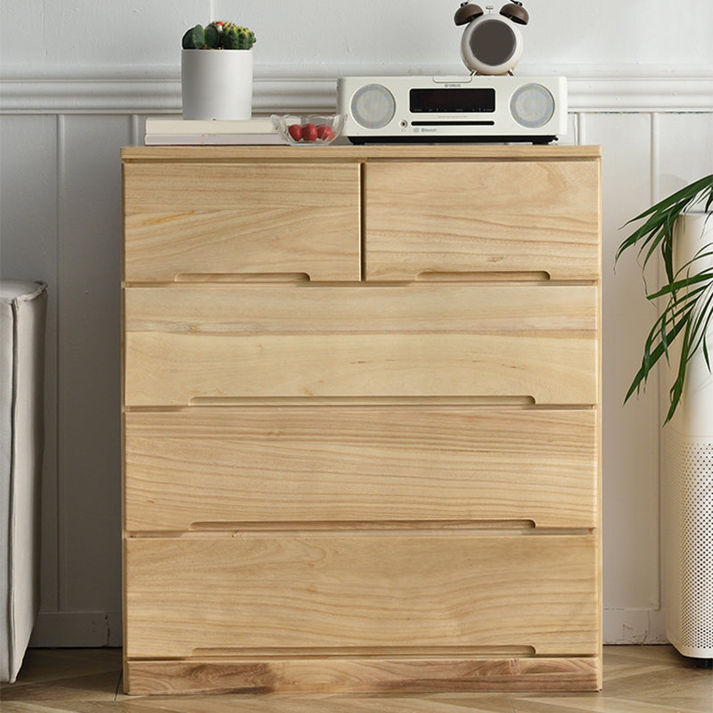 Brown Solid Wood Accent Chest with Drawers 16.92" Wide Contemporary Chest