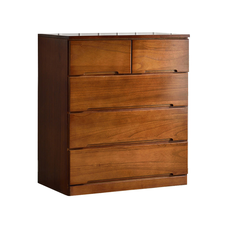 Brown Solid Wood Accent Chest with Drawers 16.92" Wide Contemporary Chest