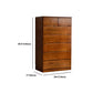Brown Solid Wood Accent Chest with Drawers 16.92" Wide Contemporary Chest