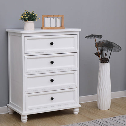 13.77" Wide White Accent Chest with Drawers Rectangle  Wood Chest Contemporary