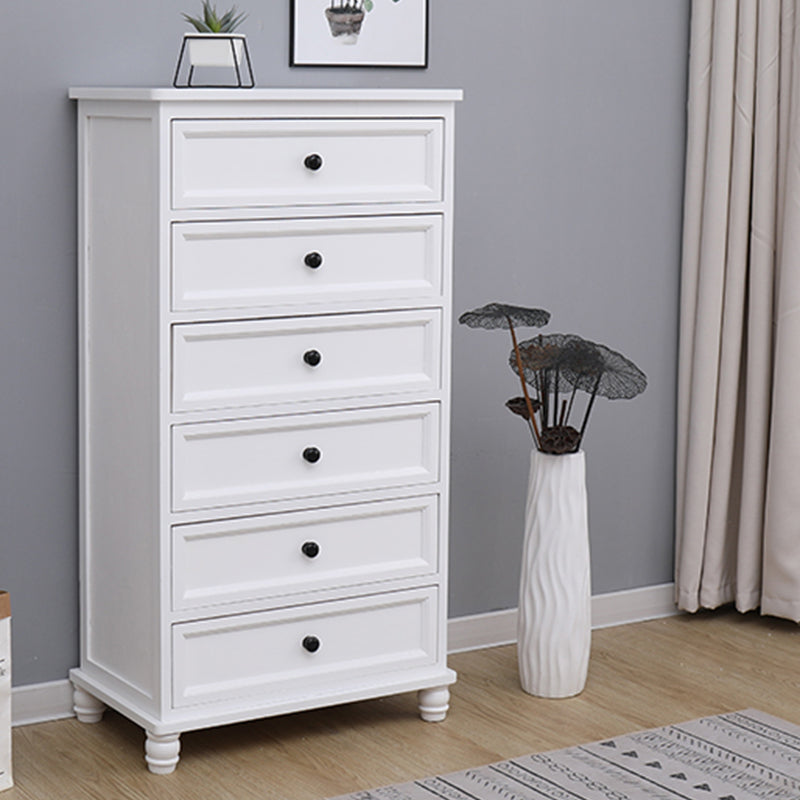 13.77" Wide White Accent Chest with Drawers Rectangle  Wood Chest Contemporary
