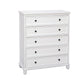 13.77" Wide White Accent Chest with Drawers Rectangle  Wood Chest Contemporary
