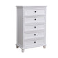13.77" Wide White Accent Chest with Drawers Rectangle  Wood Chest Contemporary