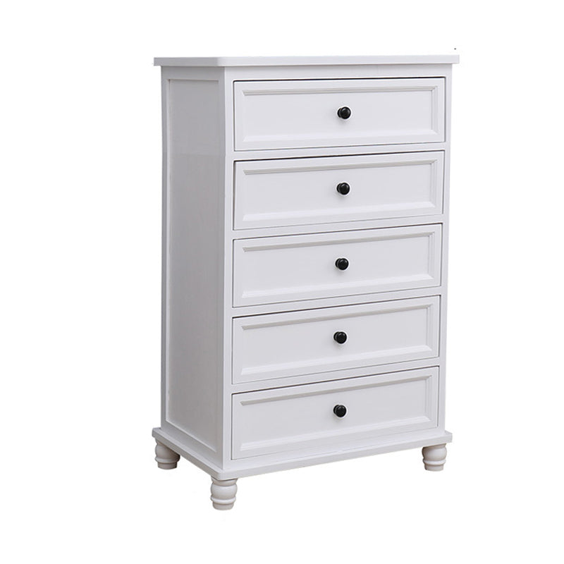 13.77" Wide White Accent Chest with Drawers Rectangle  Wood Chest Contemporary