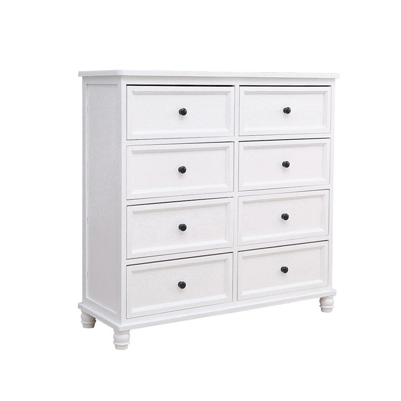 13.77" Wide White Accent Chest with Drawers Rectangle  Wood Chest Contemporary