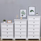 13.77" Wide White Accent Chest with Drawers Rectangle  Wood Chest Contemporary
