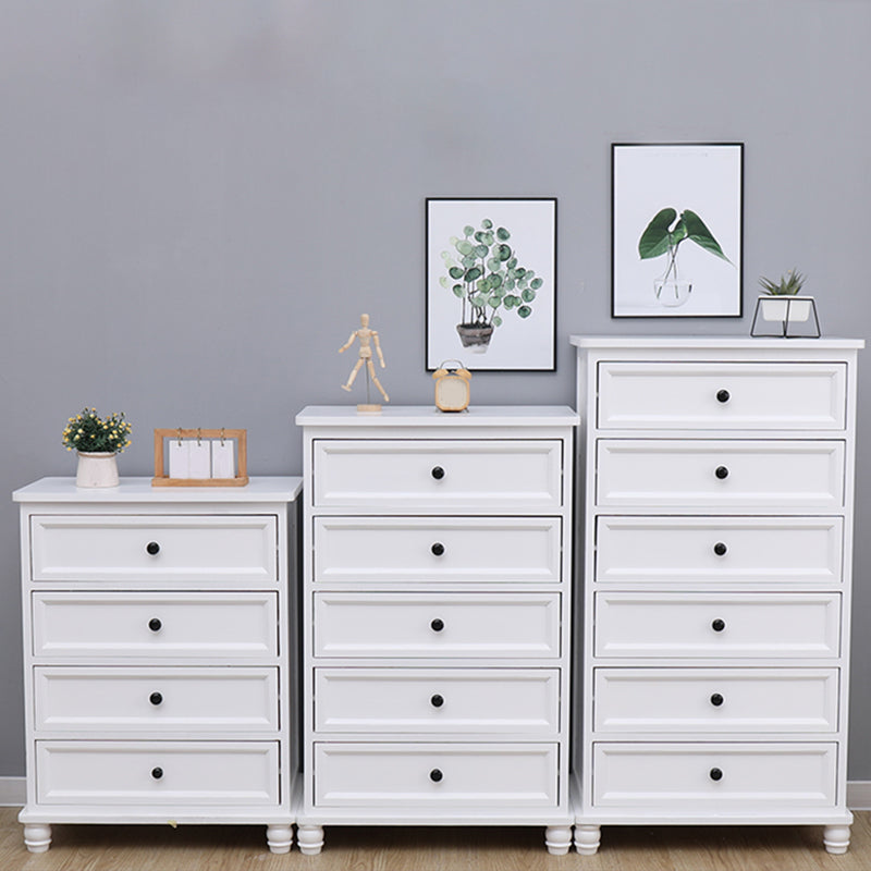 13.77" Wide White Accent Chest with Drawers Rectangle  Wood Chest Contemporary