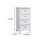 13.77" Wide White Accent Chest with Drawers Rectangle  Wood Chest Contemporary
