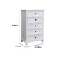13.77" Wide White Accent Chest with Drawers Rectangle  Wood Chest Contemporary