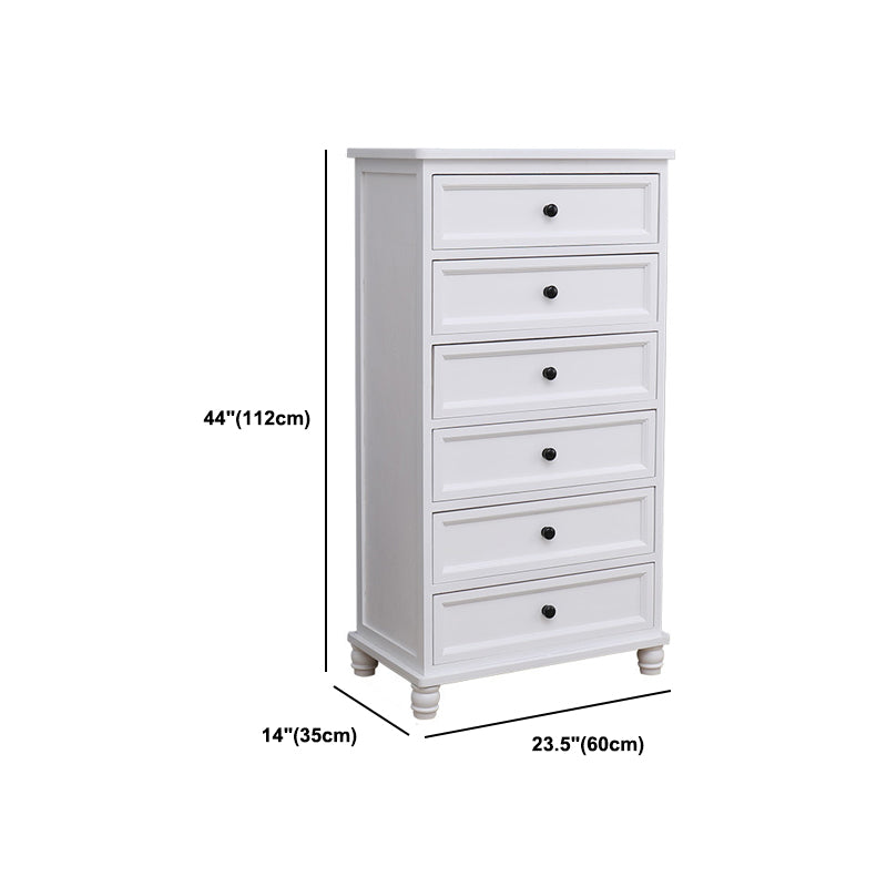 13.77" Wide White Accent Chest with Drawers Rectangle  Wood Chest Contemporary