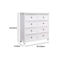 13.77" Wide White Accent Chest with Drawers Rectangle  Wood Chest Contemporary