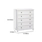 13.77" Wide White Accent Chest with Drawers Rectangle  Wood Chest Contemporary