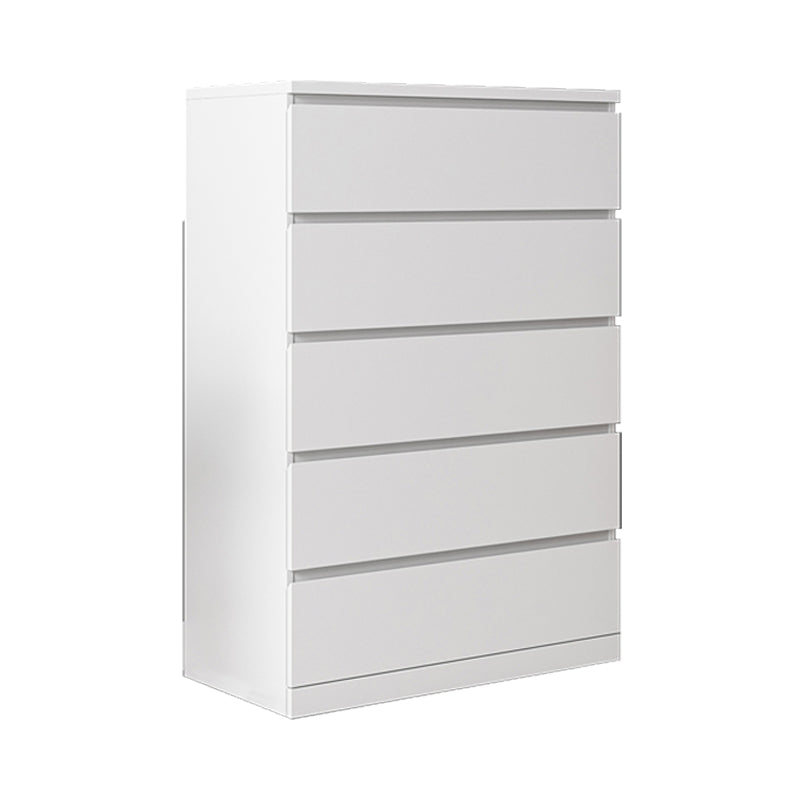 Contemporary Wood Accent Chest with 4/5 Drawers Rectangle Standard Chest