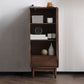 Modern Accent Cabinet with Solid Wood Straight Legs Chest with 1 Drawer and 1 Door