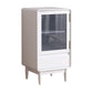 Modern Accent Cabinet with Solid Wood Straight Legs Chest with 1 Drawer and 1 Door