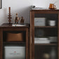 Modern Accent Cabinet with Solid Wood Straight Legs Chest with 1 Drawer and 1 Door