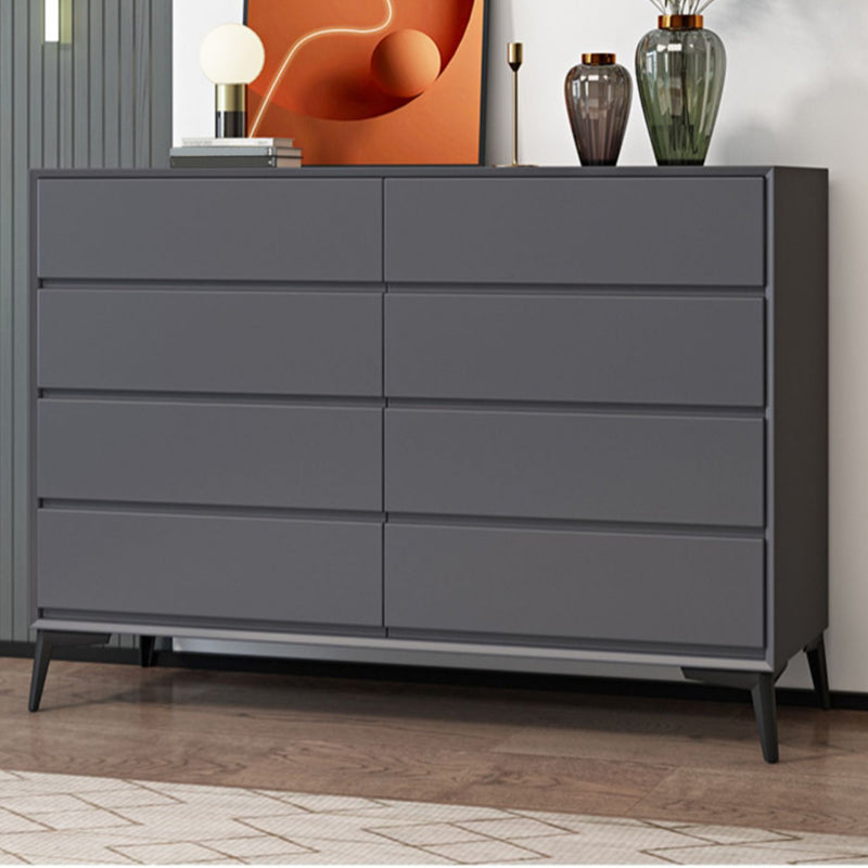 Modern Accent Chest with Drawers and 4 Bracket  Black Legs 15.7" W